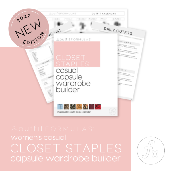 Product photo for capsule wardrobe builder for women's casual closet staples