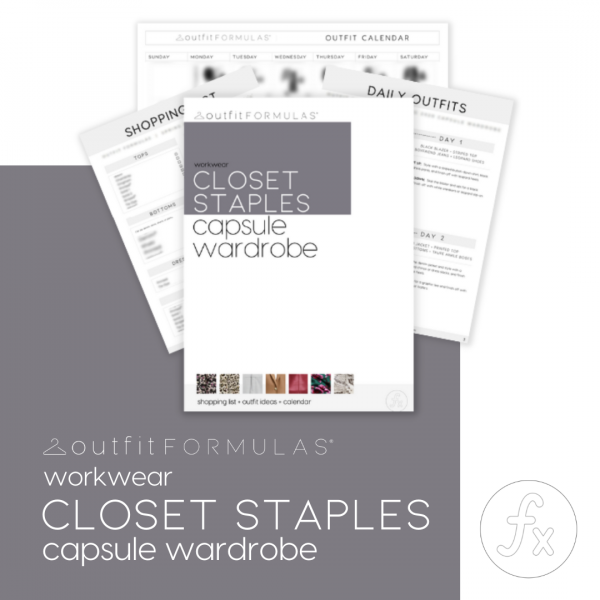 Product image for workwear closet staples capsule wardrobe