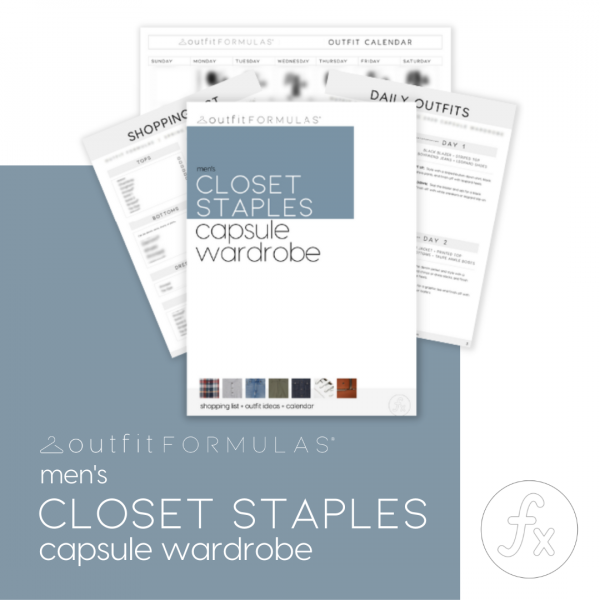 Product image for men's closet staples capsule wardrobe