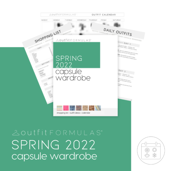Spring 2022 capsule wardrobe product photo