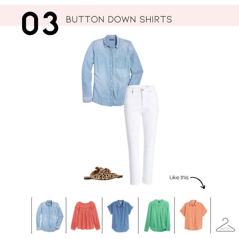 option #3, conceal your midsection with a button down shirt