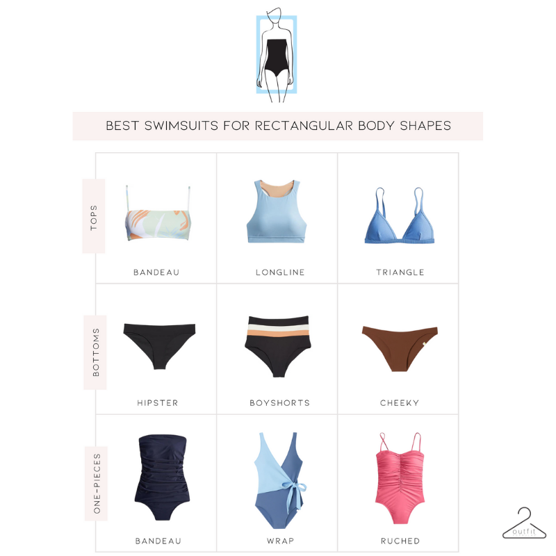 swimsuit style guide for rectangular style shapes