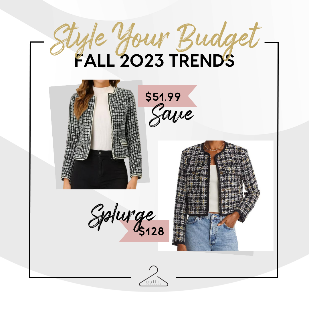 Save or Splurge? Fall 2023 Fashion Trends: Cropped Boucle Jacket