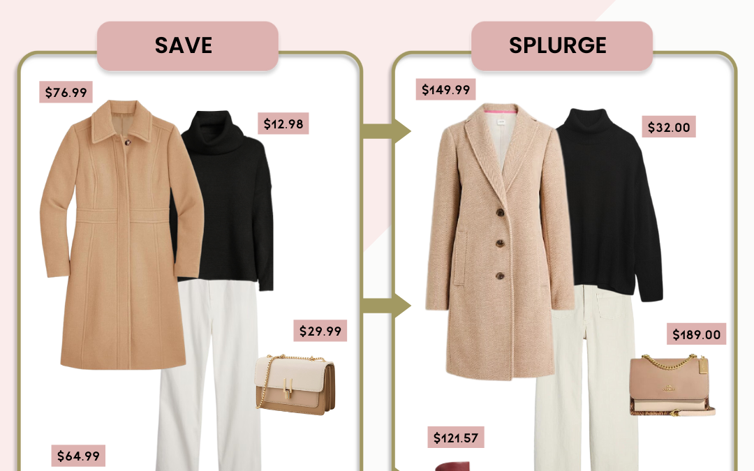 One winter outfit at two different price points